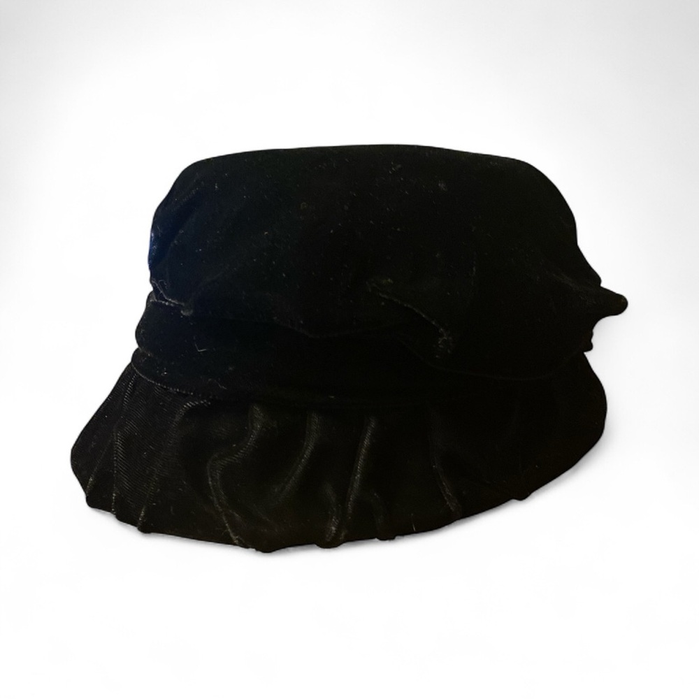 Vintage Black Velvet Hat